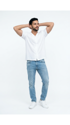 Ανδρικό Πουκάμιοσο Λινο Boston 1199-1 Λευκό