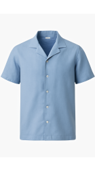 Ανδρικό Πουκάμισο Λινό Boston 119-2 Γαλάζιο