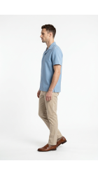 Ανδρικό Πουκάμισο Λινό Boston 119-2 Γαλάζιο