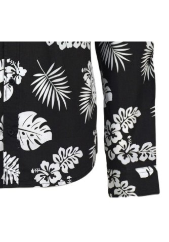 Ανδρικό Πουκάμισο Floral Eight2nine 24000 Μαύρο