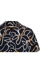 Ανδρικό Πουκάμισο Jack & Jones Jprbladrew Print Resort Shirt S/S LN 12279789 Night Sky