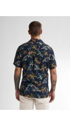 Ανδρικό Πουκάμισο Petrol Industries Print Resort Shirt S/S M1050-441-5178 Μπλέ