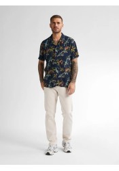Ανδρικό Πουκάμισο Petrol Industries Print Resort Shirt S/S M1050-441-5178 Μπλέ
