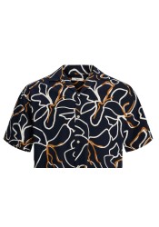 Ανδρικό Πουκάμισο Jack & Jones Jprbladrew Print Resort Shirt S/S LN 12279789 Night Sky Ανδρικό Πουκάμισο Jack & Jones Jprbladrew Print Resort Shirt S/S LN 12279789 Night Sky