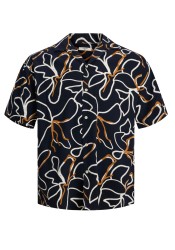 Ανδρικό Πουκάμισο Jack & Jones Jprbladrew Print Resort Shirt S/S LN 12279789 Night Sky Ανδρικό Πουκάμισο Jack & Jones Jprbladrew Print Resort Shirt S/S LN 12279789 Night Sky
