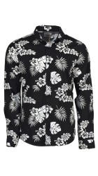 Ανδρικό Πουκάμισο Floral Eight2nine 24000 Μαύρο