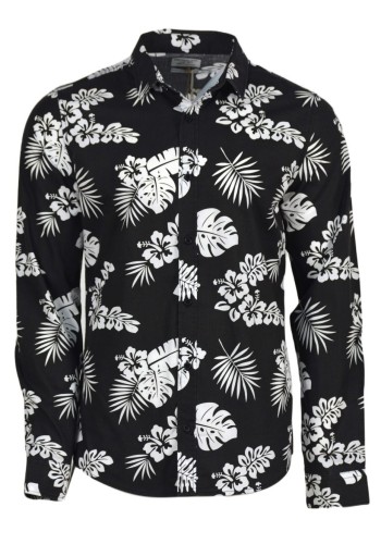 Ανδρικό Πουκάμισο Floral Eight2nine 24000 Μαύρο