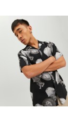 Ανδρικό Πουκάμισο Resort Jack & Jones 12228020 Μαύρο