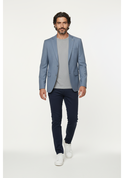 Ανδρικό Σακάκι Boston 2902-3 Σιέλ-Γκρί