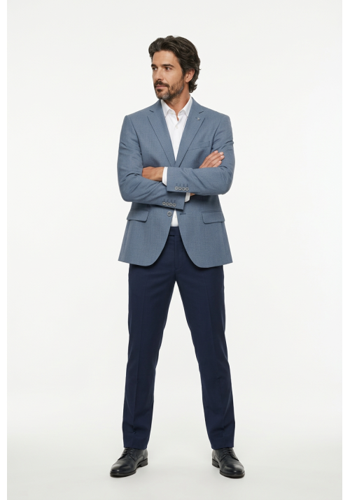 Ανδρικό Σακάκι Boston 2902-3 Σιέλ-Γκρί