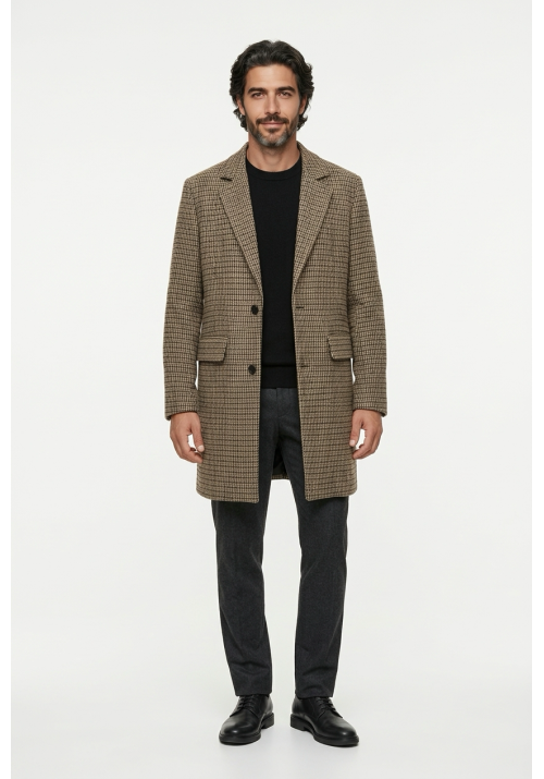Ανδρικό Παλτό Jack & Jones JJEHarris Coat SN 12288145 Crockery/Houndstoot