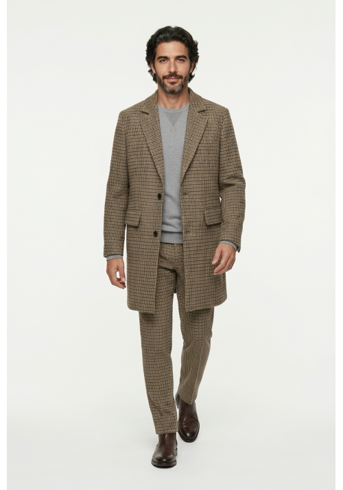 Ανδρικό Παλτό Jack & Jones JJEHarris Coat SN 12288145 Crockery/Houndstoot