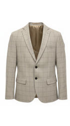 Ανδρικό Σακάκι Boston Καρώ 8031-1 Μπέζ