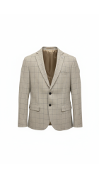 Ανδρικό Σακάκι Boston Καρώ 8031-1 Μπέζ