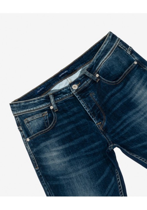Ανδρικό Παντελόνι Τζιν με Slim Εφαρμογή Gianni Lupo GL077X Μπλε