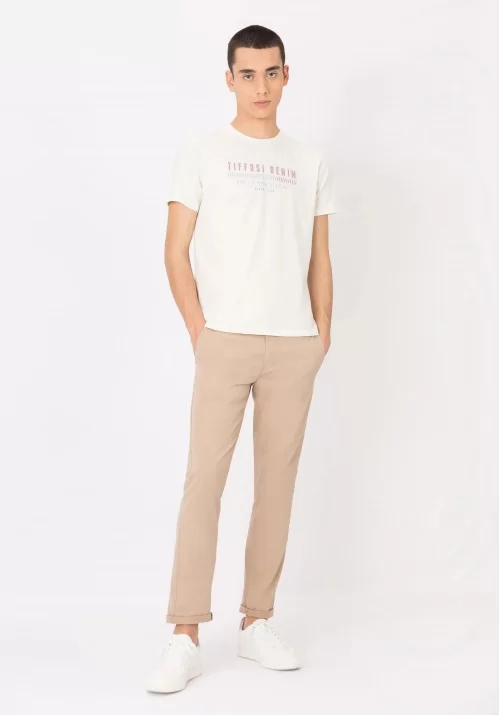 Ανδρικό Παντελόνι Chino Slim Fit Tiffosi 10036813 Μπεζ