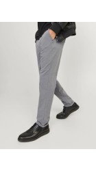 Ανδρικό Παντελόνι Chino Jack & Jones JPSTMarco Connor Grey Mel Noos 12169491 Grey Melange