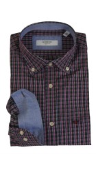 Ανδρικό Πουκάμισο Boston 604-4 Καρό Γκρι