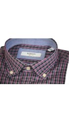 Ανδρικό Πουκάμισο Boston 604-4 Καρό Γκρι