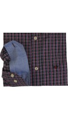 Ανδρικό Πουκάμισο Boston 604-4 Καρό Γκρι