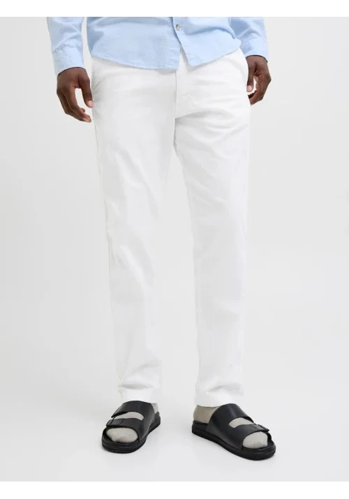 Ανδρικό Λινό Παντελόνι Jack & Jones JPSTKane Hybrid Bondi Jogger SN 12274977 Λευκό