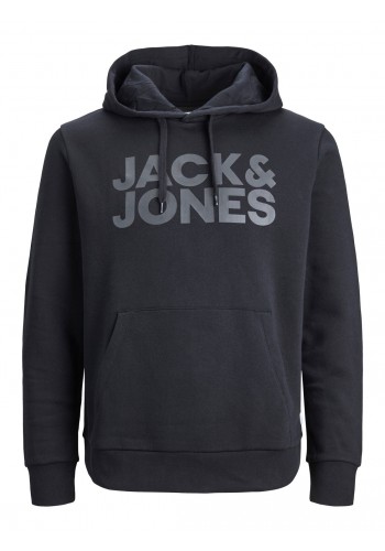 Ανδρικό Φούτερ με Κουκούλα Jack & Jones JJECorp Logo Sweat Hood 12152840 Μαύρο