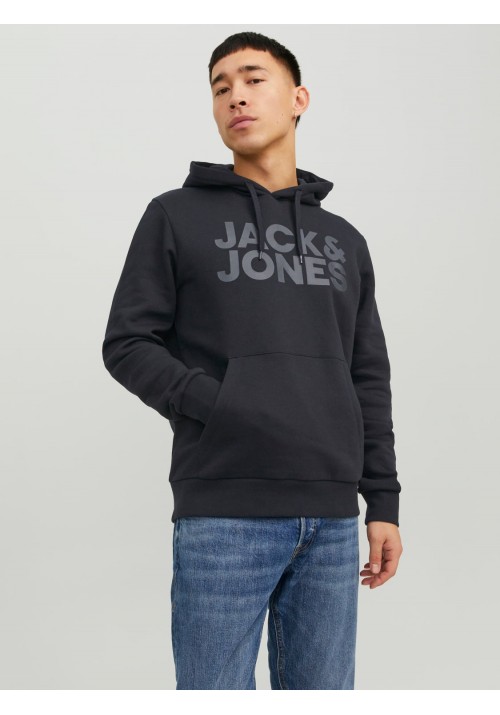 Ανδρικό Φούτερ με Κουκούλα Jack & Jones JJECorp Logo Sweat Hood 12152840 Μαύρο