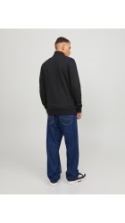 Ανδρική Φούτερ Ζακέτα Jack & Jones JJEPaulos Sweat Zip Noos 12250737 Mαύρο