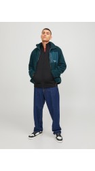 Ανδρική Φούτερ Ζακέτα Jack & Jones JJEPaulos Sweat Zip Noos 12250737 Mαύρο