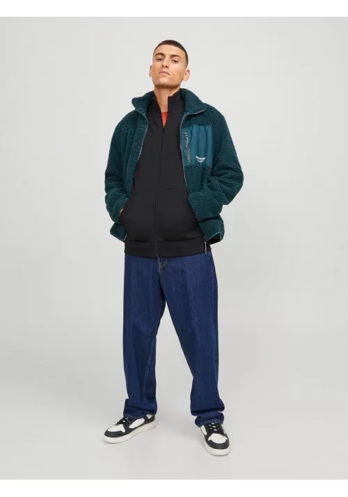 Ανδρική Φούτερ Ζακέτα Jack & Jones JJEPaulos Sweat Zip Noos 12250737 Mαύρο