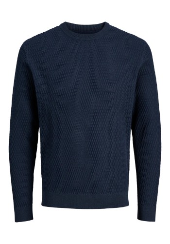 Ανδρικό Πλεκτό Jack & Jones JPRBlareagan Knit Crew Neck LN 12283381 Dark Navy Twist Ανδρικό Πλεκτό Jack & Jones JPRBlareagan Knit Crew Neck LN 12283381 Dark Navy Twist