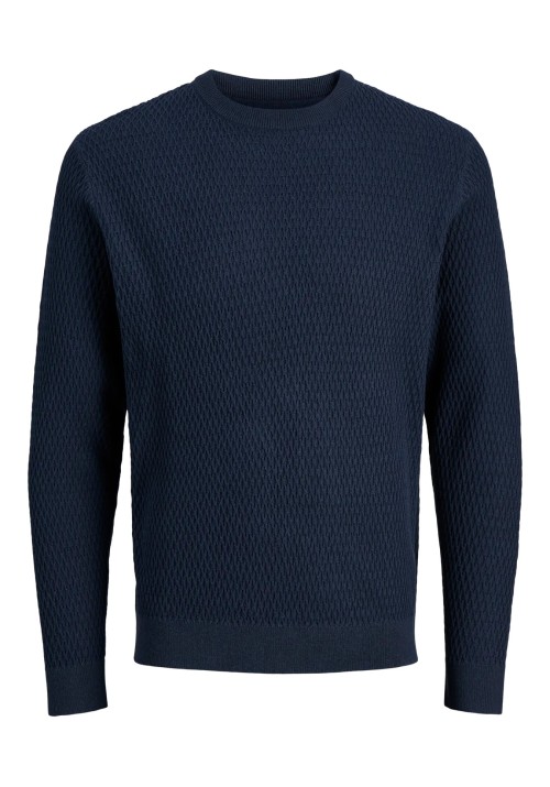 Ανδρικό Πλεκτό Jack & Jones JPRBlareagan Knit Crew Neck LN 12283381 Dark Navy Twist