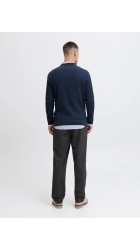 Ανδρικό Πλεκτό Jack & Jones JPRBlareagan Knit Crew Neck LN 12283381 Dark Navy Twist