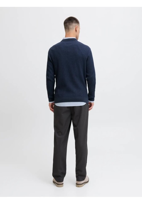 Ανδρικό Πλεκτό Jack & Jones JPRBlareagan Knit Crew Neck LN 12283381 Dark Navy Twist