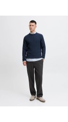 Ανδρικό Πλεκτό Jack & Jones JPRBlareagan Knit Crew Neck LN 12283381 Dark Navy Twist