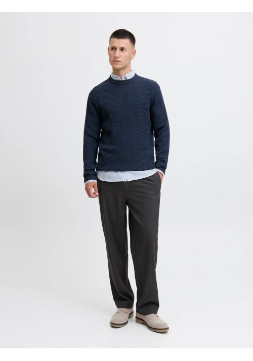 Ανδρικό Πλεκτό Jack & Jones JPRBlareagan Knit Crew Neck LN 12283381 Dark Navy Twist