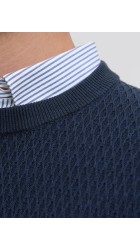 Ανδρικό Πλεκτό Jack & Jones JPRBlareagan Knit Crew Neck LN 12283381 Dark Navy Twist
