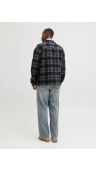 Ανδρικό Μπουφάν Jack & Jones JORBleeker Teddy Overshirt LS 12286161 Sky Captain CHECKS