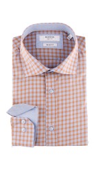 Ανδρικό Πουκάμισο Slim Fit Boston 701-2 Μπεζ