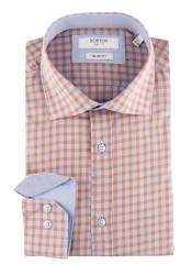 Ανδρικό Πουκάμισο Slim Fit Boston 701-2 Μπεζ Ανδρικό Πουκάμισο Slim Fit Boston 701-2 Μπεζ