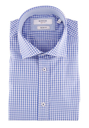 Ανδρικό Πουκάμισο Slim Fit Boston 701-3 Γαλάζιο Ανδρικό Πουκάμισο Slim Fit Boston 701-3 Γαλάζιο