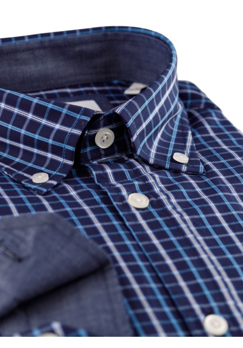 Ανδρικό Πουκάμισο Boston 702-2 Μπλε