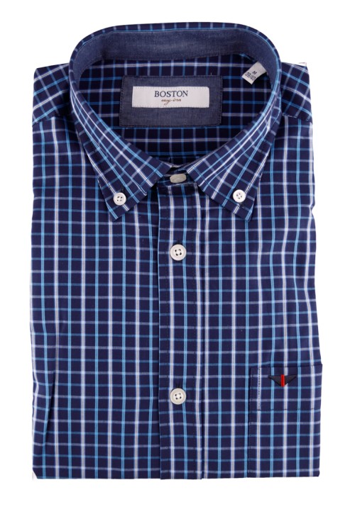 Ανδρικό Πουκάμισο Boston 702-2 Μπλε