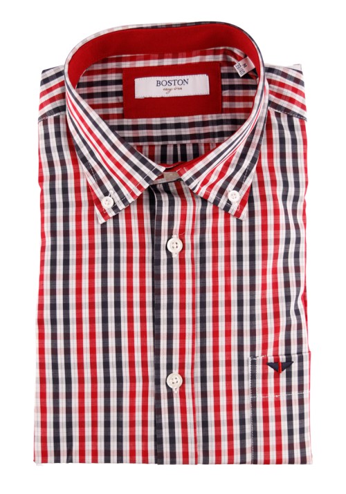 Ανδρικό Πουκάμισο Boston 702-3 Κόκκινο
