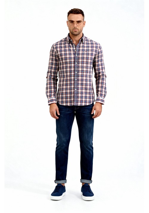 Ανδρικό Πουκάμισο Boston 703-1 Κόκκινο