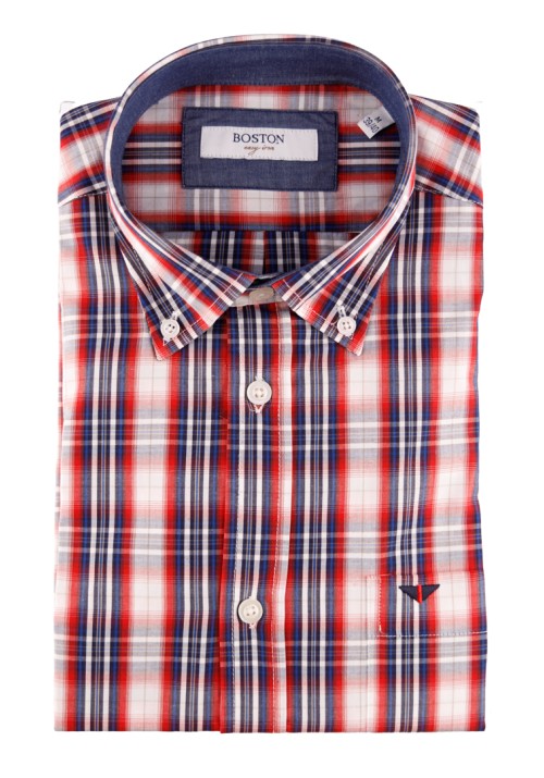 Ανδρικό Πουκάμισο Boston 703-1 Κόκκινο
