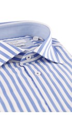 Ανδρικό Πουκάμισο Slim Fit Boston 704-2 Γαλάζιο