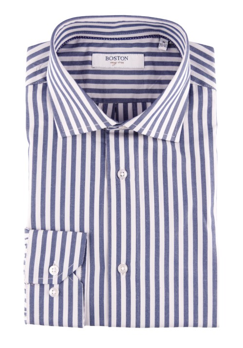 Ανδρικό Πουκάμισο Boston 704-3 Ριγέ Μπλε