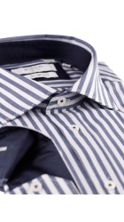 Ανδρικό Πουκάμισο Slim Fit Boston 704-3-2 Μπλε