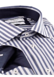 Ανδρικό Πουκάμισο Slim Fit Boston 704-3-2 Μπλε Ανδρικό Πουκάμισο Slim Fit Boston 704-3-2 Μπλε